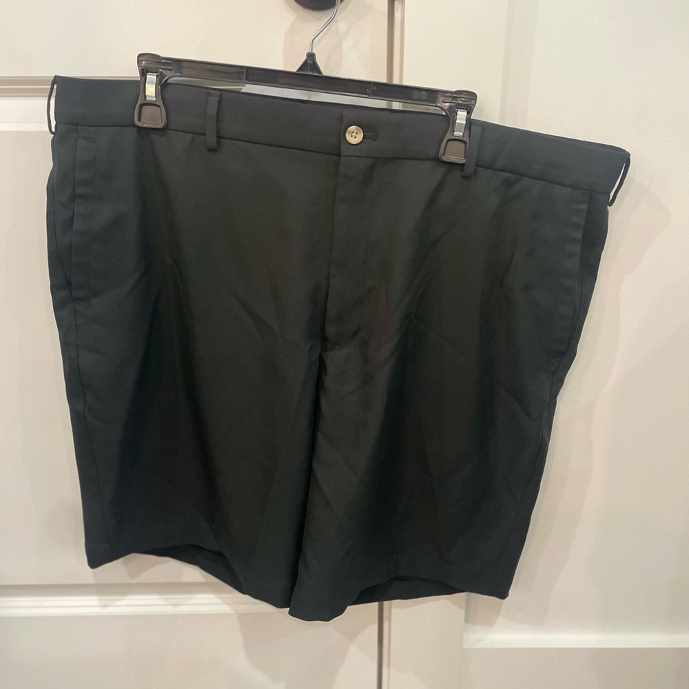Peter Millar Black Flat Front Men's Shorts